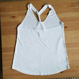 White Under Armour Workout Tank